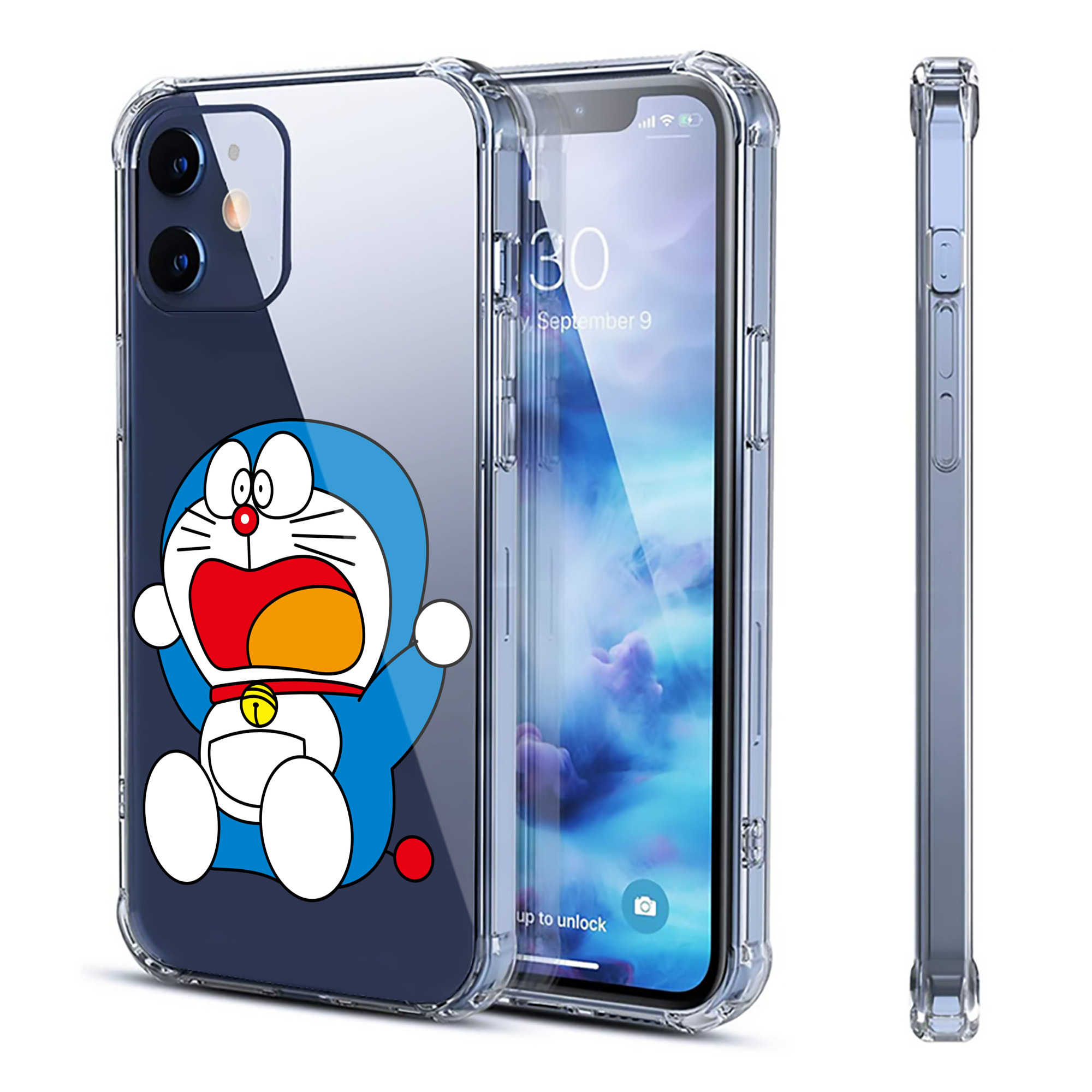 （画像用） ドラえもん Doraemon 【iPhone 12シリーズ対応】透明スマホケース（クリアソフトケース）
